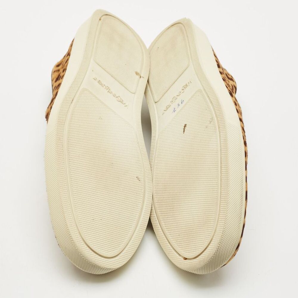 Saint Laurent Brown/black Calf Hair And Leather Slip On Sneakers Size 44 - Picture 6 of 7